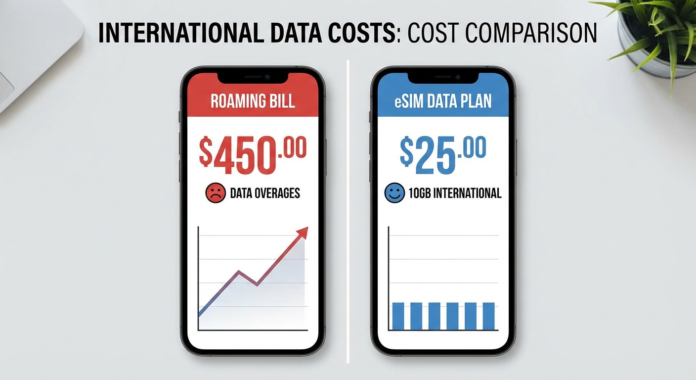 International roaming vs eSIM cost comparison